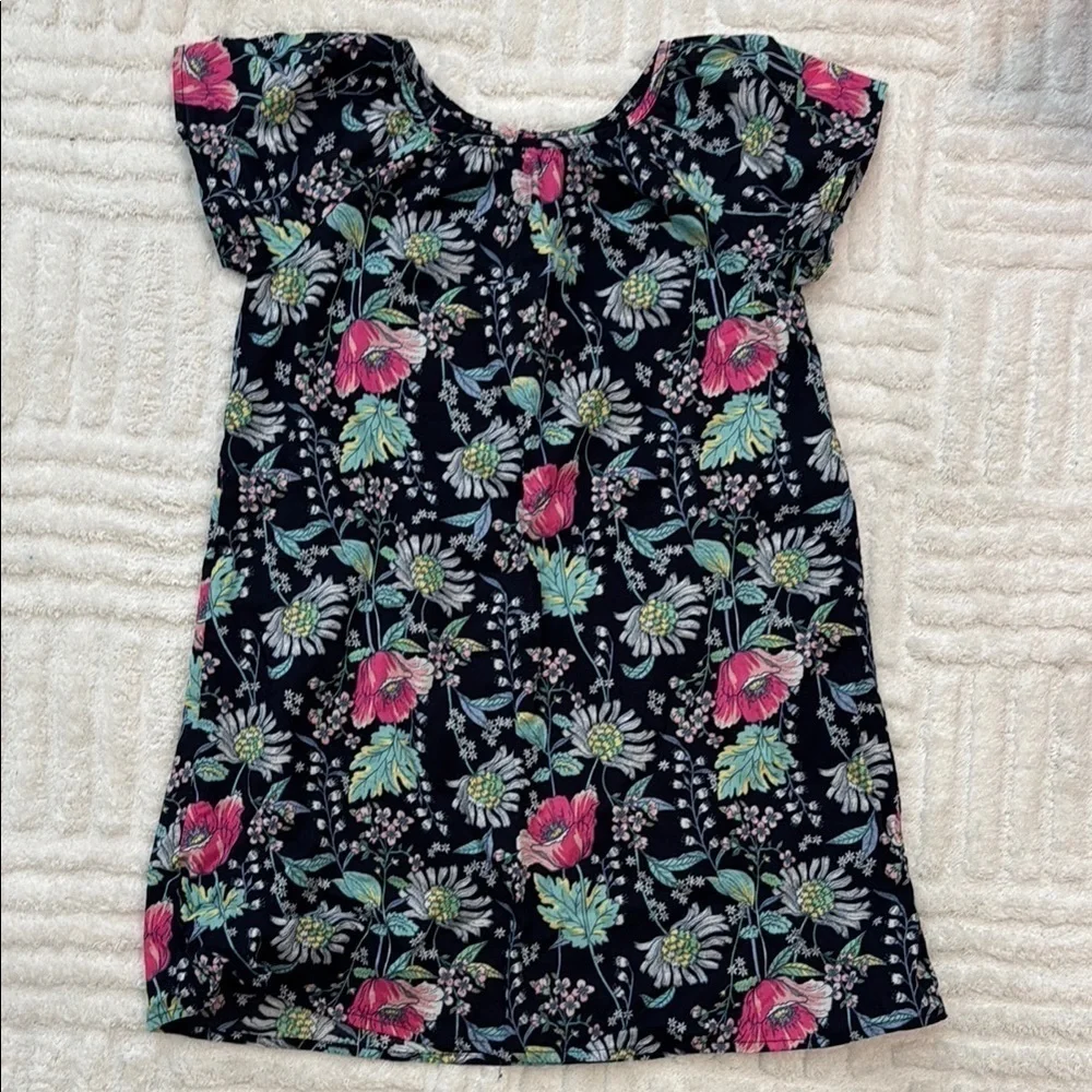 Gap Kids Flutter Sleeve Cotton Floral Dress